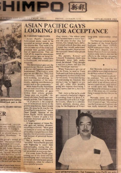 A/PLG Newspaper Article August 1990