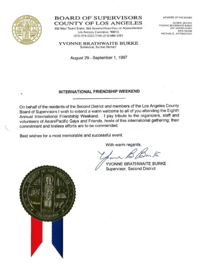 Board of Supervisors 1997